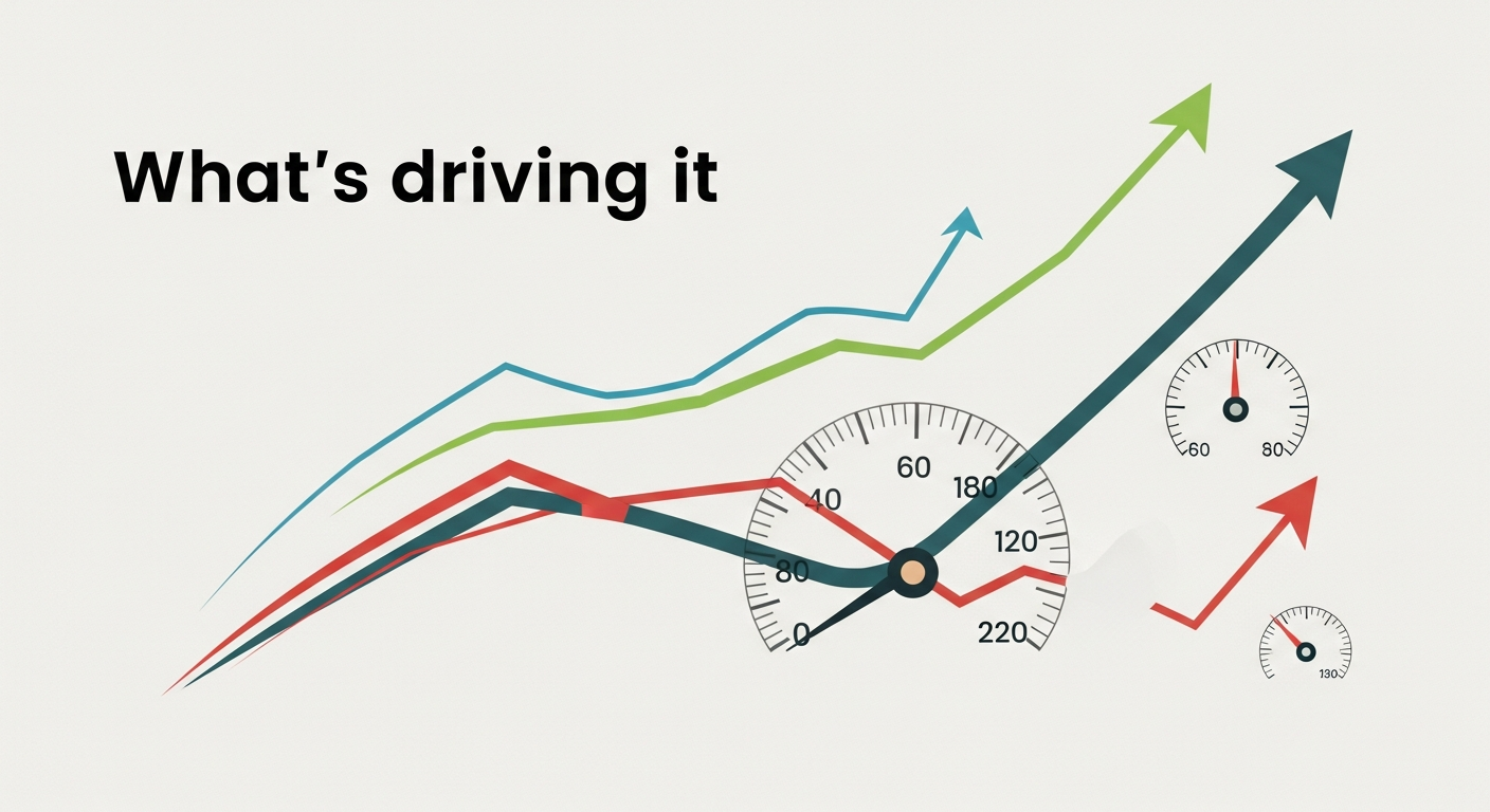 Illustration for What's driving it: Commercial Equipment Financing Surges to Near-Record Levels in Early 2026